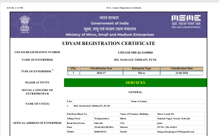 MSME Registration Certificate Govt of India